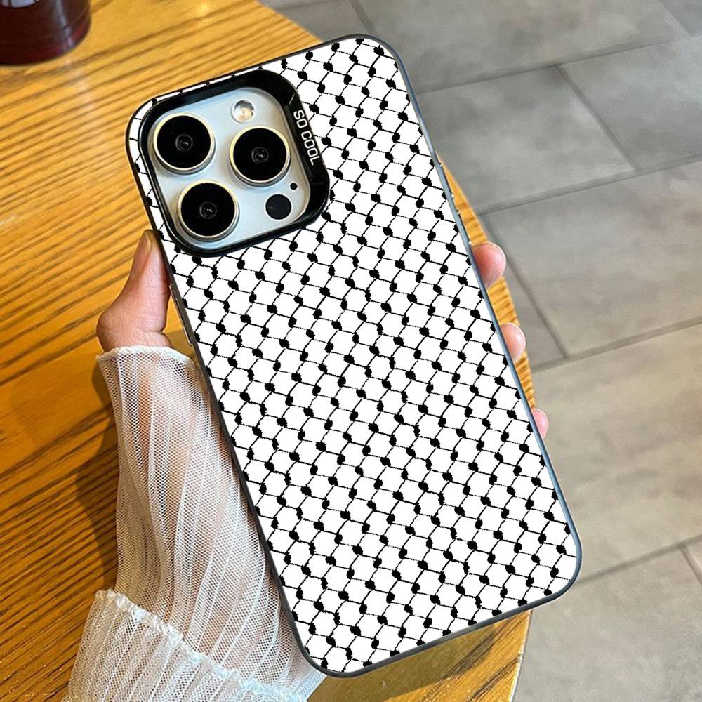 P-Palestinian HattA Head-Band Pattern Phone Case For iPhone 16 17 15 14 12 13 Pro Max Black Candy Matte Shockproof Cover