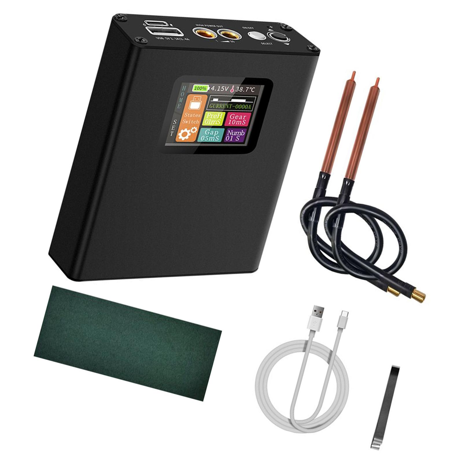 

Digital Spot Welding NaMachine Lithium Battery Welding Device with Charging Pal Function Complete Kit for 0.25mm Nickel Plated Sheet and 0.15mm Pu