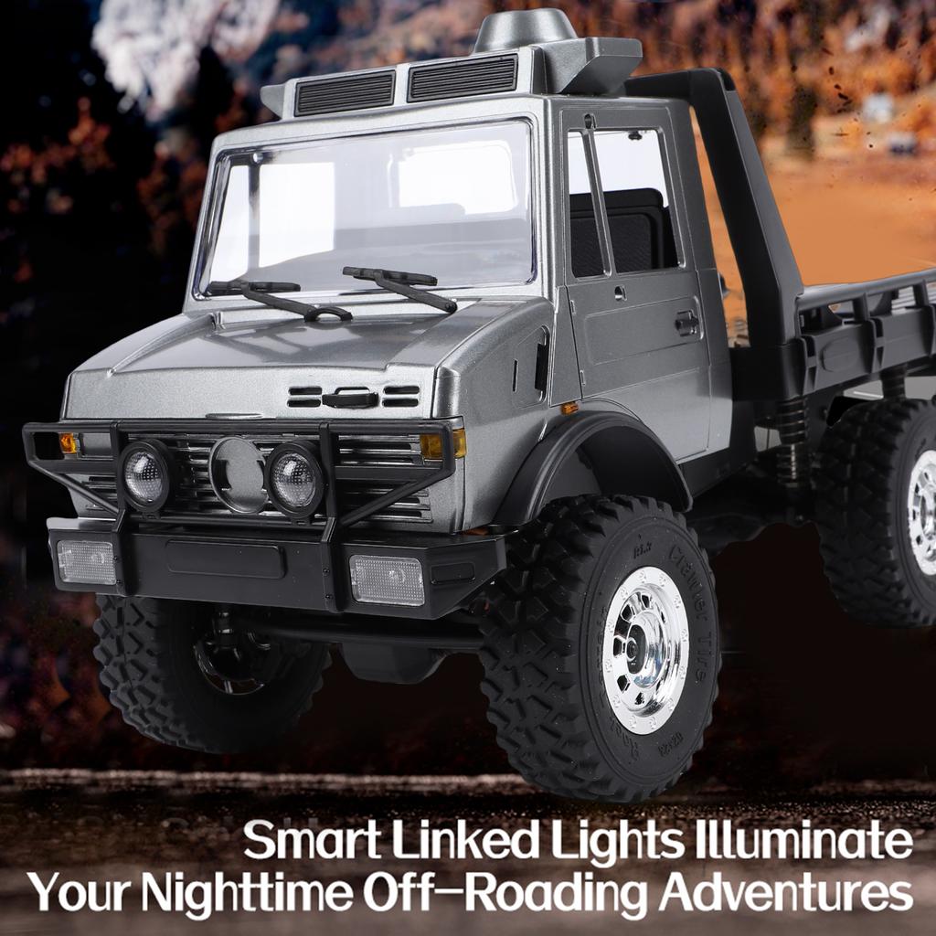 Remote Control Truck, 1 18 Scale 6WD All Terrain RC Car, 2.4GHz Off Road Vehicle with LED Lights for Outdoor Adventure