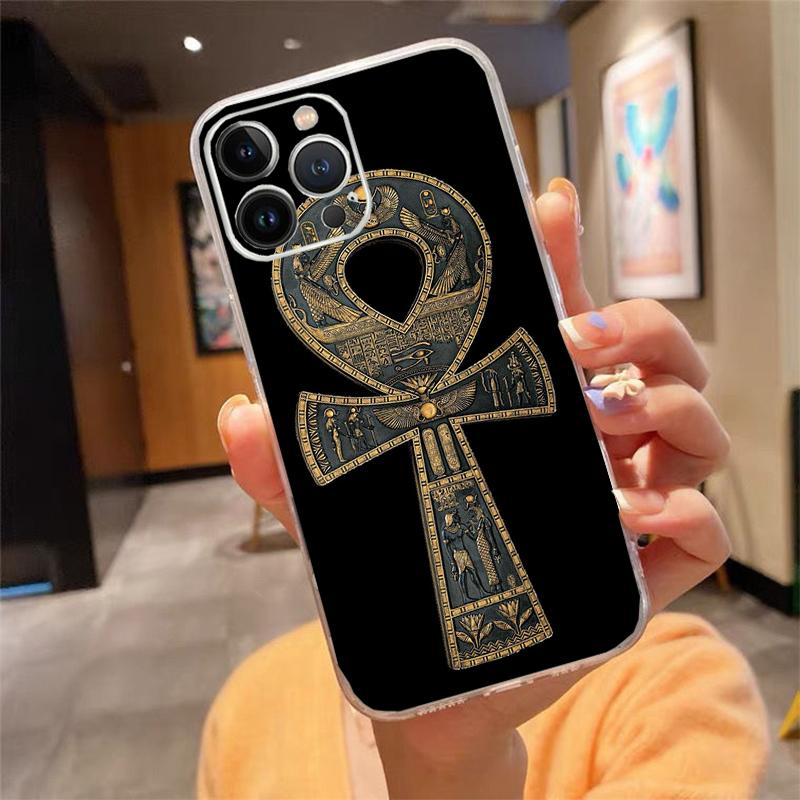 Phone Case For iphone 17 Pro Max Air 16 15 14 13 Pro Max 15 16 Pro 15Plus Egypt Nefertiti Anubis Pharaoh