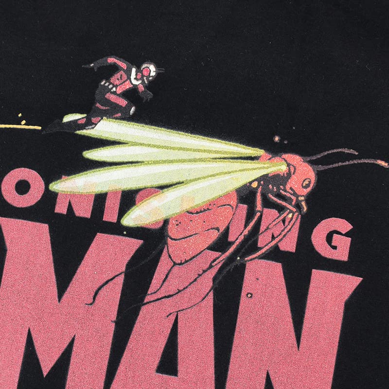 EVERSOUL Marvel Ant-Man Short Sleeve T-Shirt, American Comic Character, Iron Man Merchandise, Men's, Black, Size M [Parallel Import]