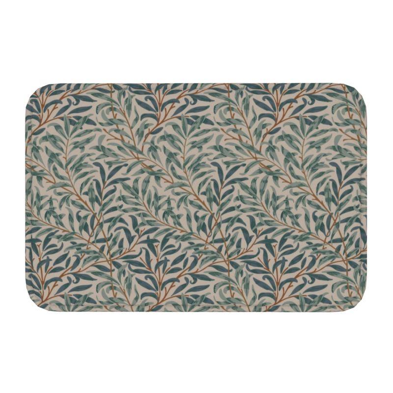 Custom William Morris Compton Floral Art Nouveau Pattern Doormat Bath Door Floor Mat Textile Pattern Toilet Rug Carpet Footpad