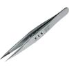 HOZAN Tweezers, Thick Finish, 2.8mm Plate Thickness, 125mm Total Length, 8mm Opening Width, 0.6mm Tip Width, Straight, PP-100