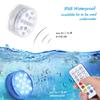 RGBW 13LEDs Submersible Light Battery Operated with 2 RF Remote Control Magnet Suction Cups IP68 Waterproof Underwater