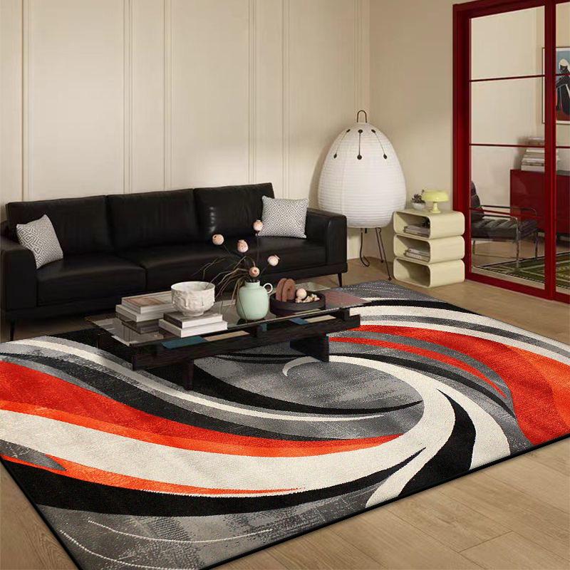 Red Geometry Abstract Carpet for Living Room Home Large Bedroom Decoration Rug Light Luxury Sofa Coffee Table Non-slip Floor Mat