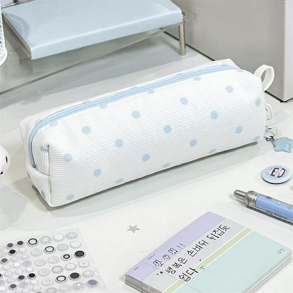 Stippen Pennen Etui Crème Kleur Schrijfwaren Etui INS Schrijfwaren Organizer Terug naar School Cadeau
