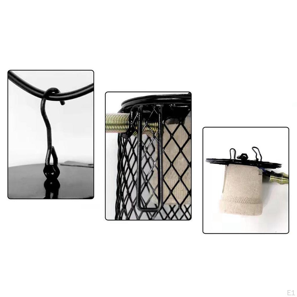 Ochraniacz lampy grzewczej dla gadów Uchwyt grzewczy Klatka z siatki Osłona do wygrzewania dla węża