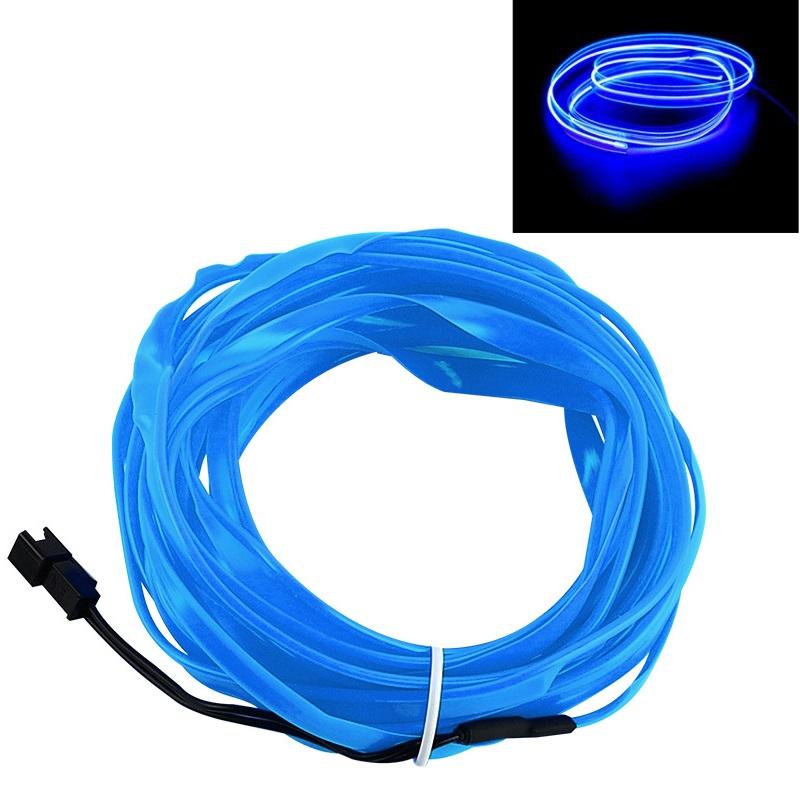 5M Flexible Neon Glow Car RGB Light Interior Led Decorative Lamp EL Wiring Neon Strip For Auto DIY USB Party Atmosphere Diode