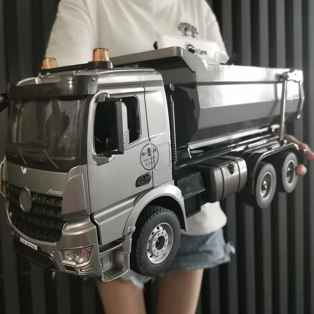 Double E E590 Large RC Dump Truck 1/20 Remote Control Truck Car Simulated Engineering Vehicle Toys Alloy Dumper Model Boys Gifts
