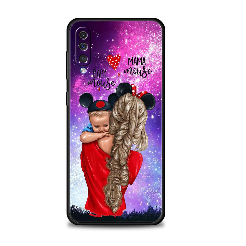 Capinha Cellphone Funda Fashion Girl Super Mom Baby For Samsung Galaxy A50 A10s A70 A30 Note 20 Ultra 10 A20e A40 A20s A10