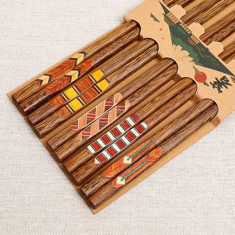 Alishan Wenge Wood Inlaid Chopsticks