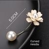 Camellia Anti-Unwanted-Exposure Buckle One-Word Pin Cushion Pin High-End Brooch Dress and Coat Cardigan Button Decorations