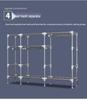Sturdy All-Steel Cloth Wardrobe: Durable Bedroom Storage Cabinet for Easy Assembly