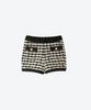 UNTAGE Gingham Boucle Knit Shorts (Black)_Utw-Sc16
