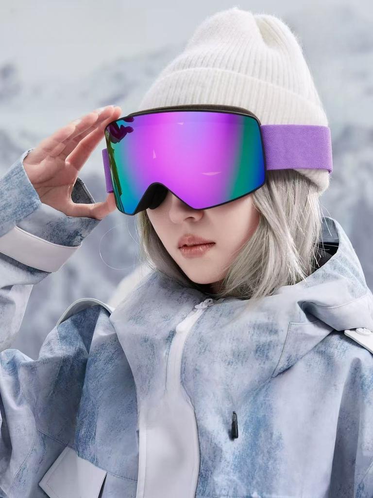 Adult Cylindrical Mask Large HD Field of Vision Double-layer Anti-fog Snow Goggles Snow Mountain Climbing Keka Myopia Goggles
