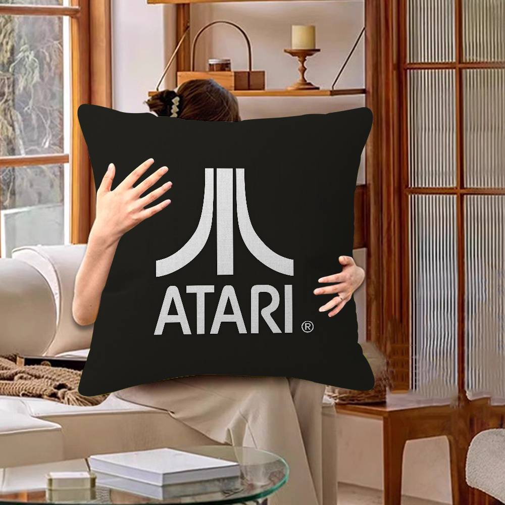 A-Atari Logo Cushion Cover Pillow Cover Decor Pillowcase Printed Cushion Case for Couch