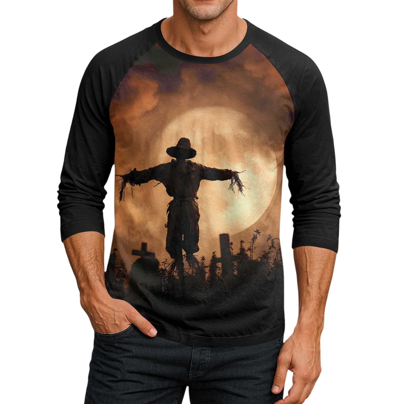 

Мужской топ-футболка с круглым вырезом и рукавами-плунжерами XL