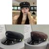 Retro Sailor Hat With Polyester Material And Facecontouring Design For Autumn Wear