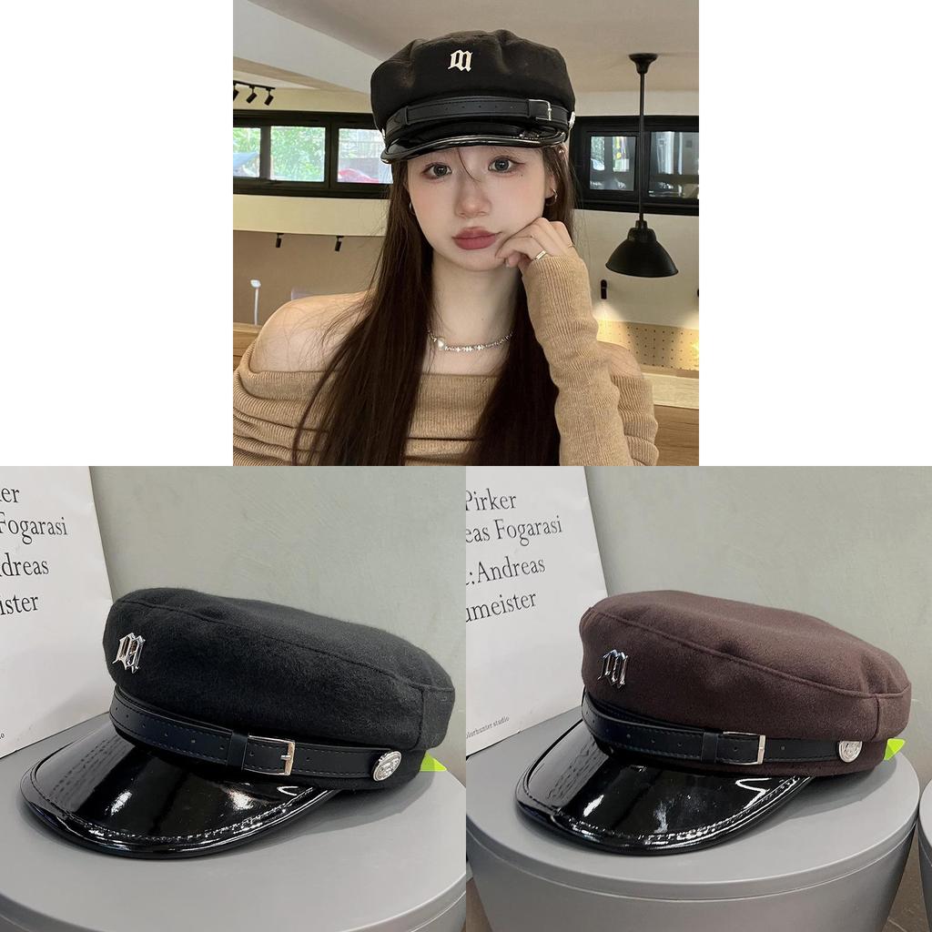 Retro Sailor Hat With Polyester Material And Facecontouring Design For Autumn Wear