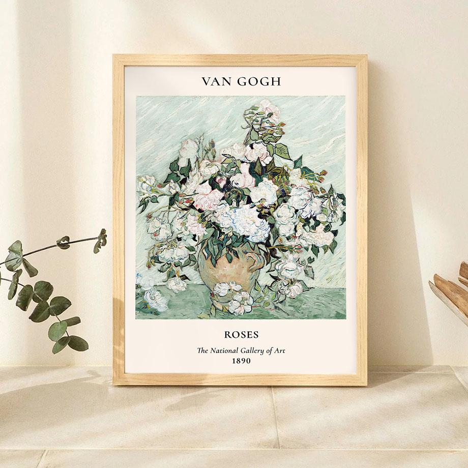 Sage Green Green Floral Wall Art Prints Set Modern Set 6 Abstract Posters Gallery Canvas Painting Pictures Living Room Decor
