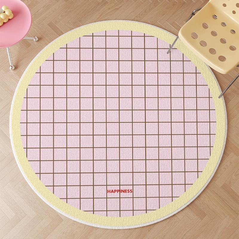 Runder Wohnzimmerteppich Blaue Teppiche Schleifenteppich Bonbonfarbe Niedlich Süßes Mädchen Heimdekoration Teppiche für Schlafzimmer Nachttisch Bodenmatte