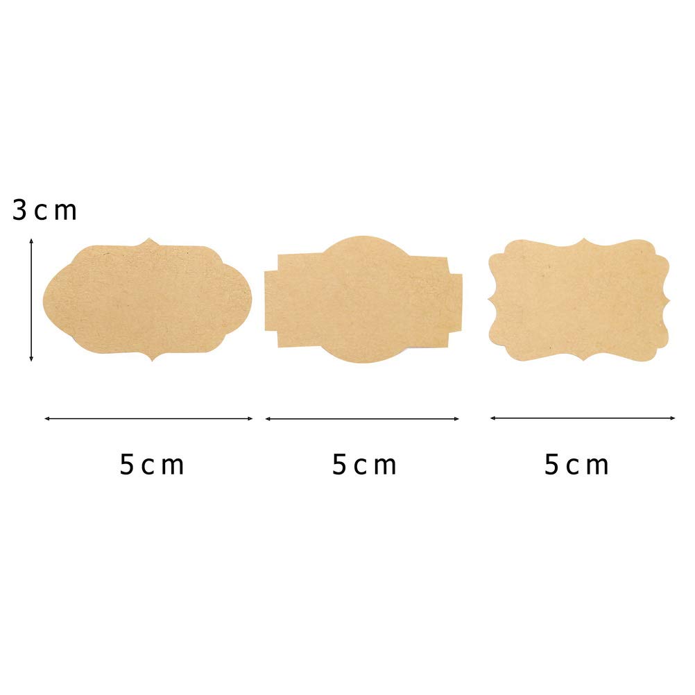 Natural Brown Kraft Paper Gift Tag Stickers Roll 300 Labels Festival Birthday Gift Tag Label Holiday Gift for Thank You Sticker Label