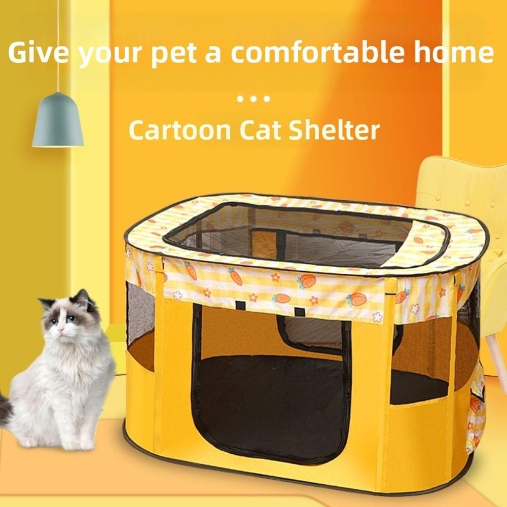 Comfortable Portable Pet Playpen Collapsible Breathable Folding Pet Cage 300D Oxford Cloth Removable Dog Enclosure Travel