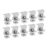 10PCS Solar Mount Z Bracket Aluminum Alloy Pressing Block PV Panel Rail End Grounding Clamps