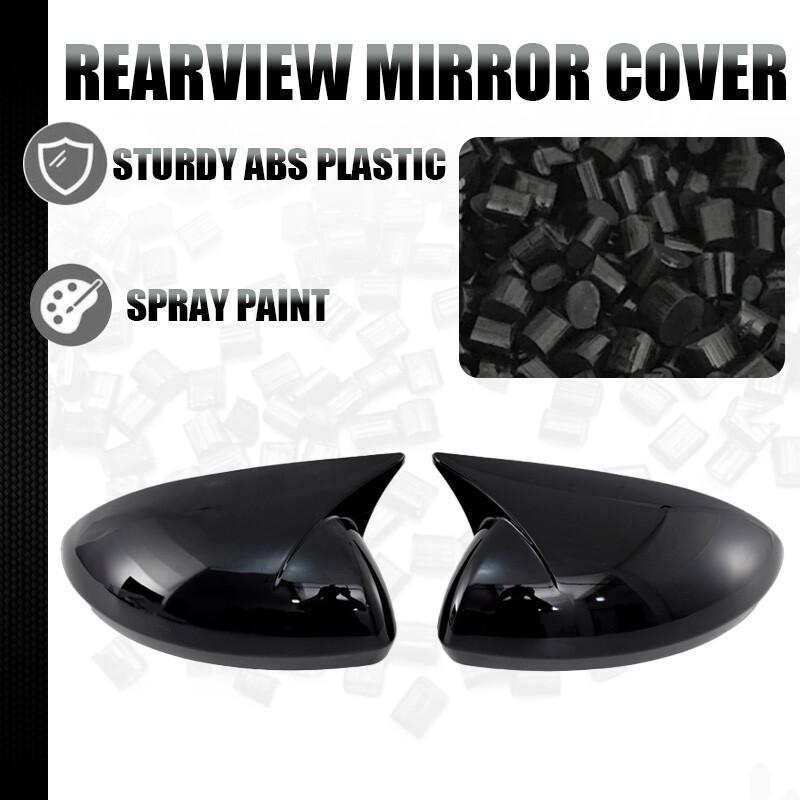 For Nissan Sentra 2020-2024 Gloss Black  Rearview Mirror Cover Caps Replacement