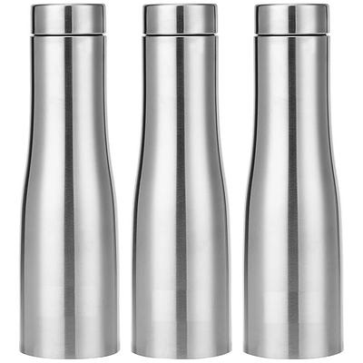 Curved Stainless Steel Water Bottle, Set of 3, 1 litreEach