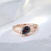 Drop Shape Colorful Zircon Smooth Geometric Rings Women Vintage Personality Jewelry