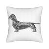 Pillow Cover Flat Various Dog Breeds Illustration  Retro Trendy Pillow Case For Sofa Home Decoration Pillowcases