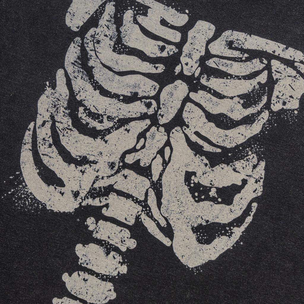 Halloween Skjelett Grafisk Unisex T-skjorte Bomull Vasket Svart T-skjorte Unisex Topper T-skjorter Sommer Korte Ermer T-skjorte