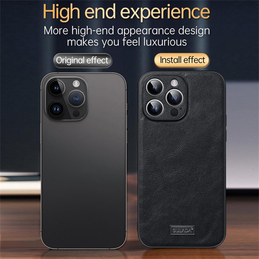 SULADA For iPhone 16 Pro Max Case PU Leather+TPU+PC Back Phone Cover