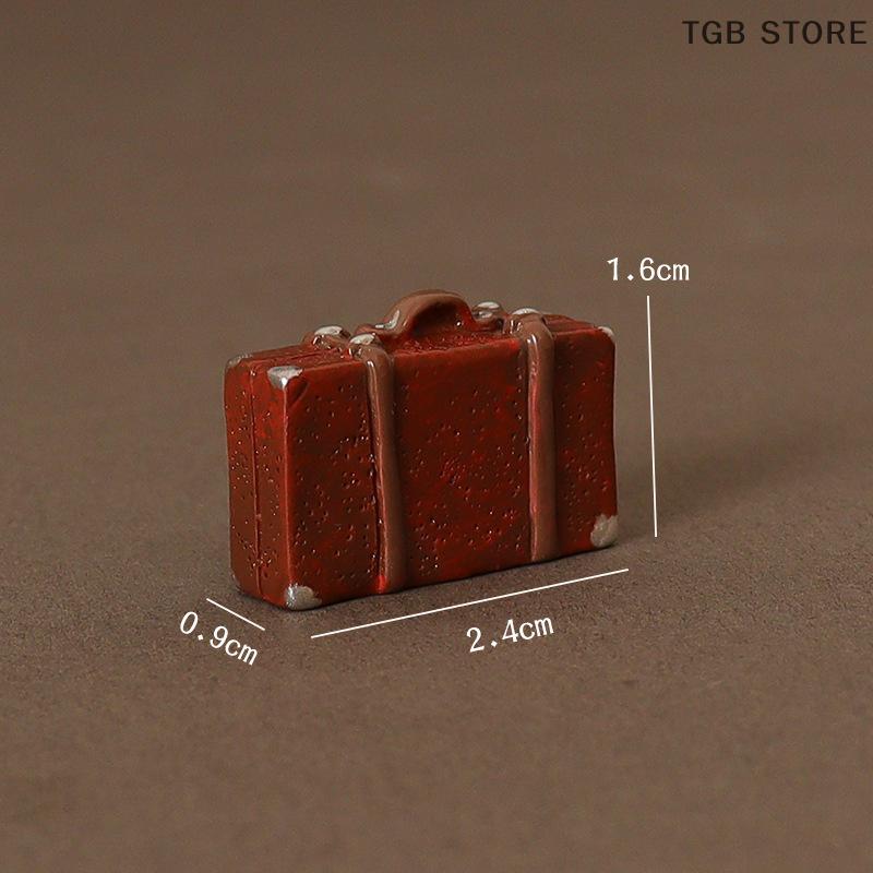 Puppe Leder Gepäck Koffer Vintage Holzkiste Puppenzubehör Puppenhausmöbel Geschenk