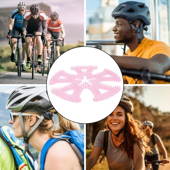 Cycling Helmet Pad Anti-slip Silicone Tooth Breathable Universal Outdoor Motorcycle Bike Padding Insert Cushion Liner Mat Helmet Accessories