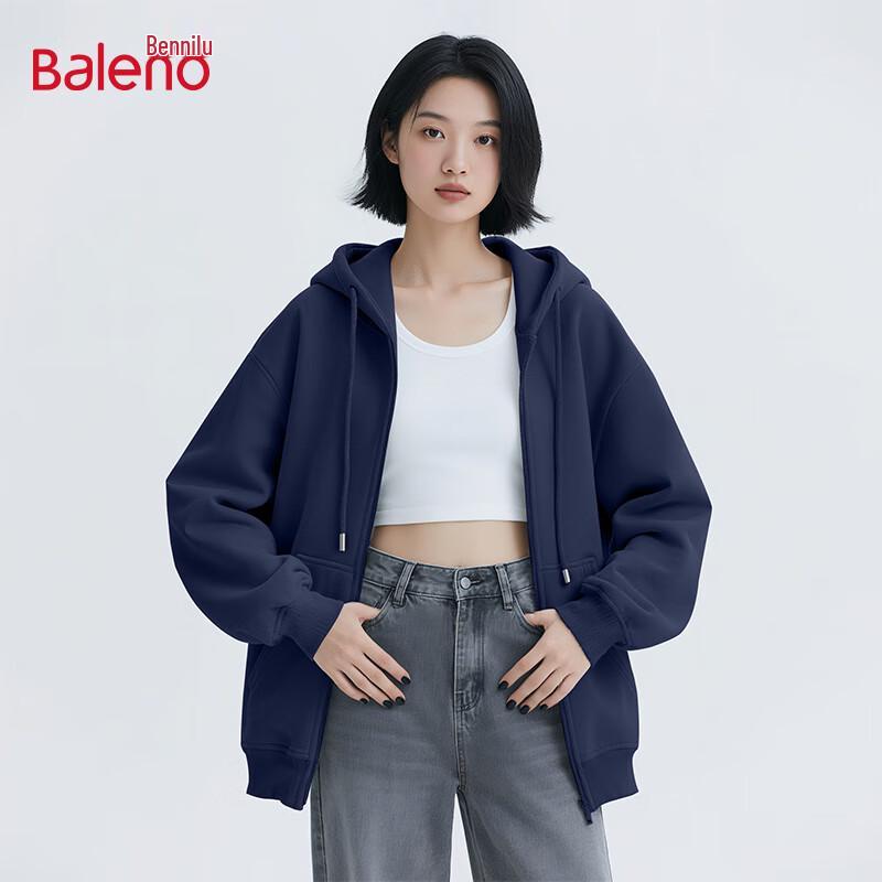 Baleno Women's Long Sleeve Hooded Zipper Cardigan