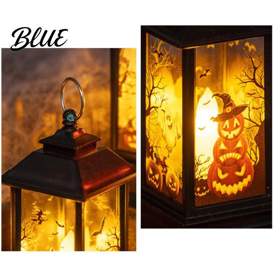 Flexible Placement Lamp Halloween Night Light Vintage Battery Operated LED Lantern Simulated Flickering Flame Warm Glow Light Lantern for Party Home