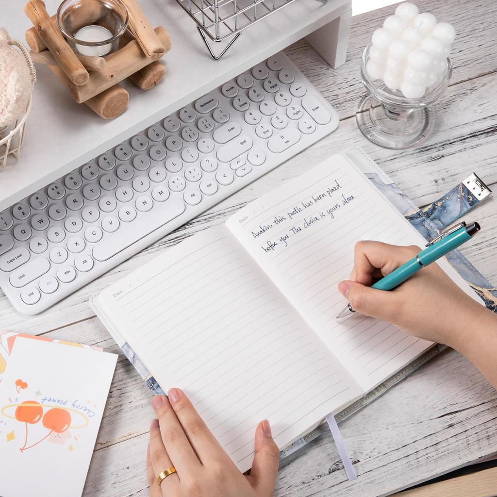 Marble Pattern Password Lock A5 Notebook Diary