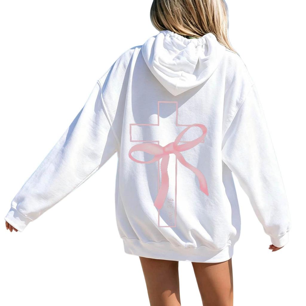 Women's Long Sleeve Letter Print Hoodie Sweatshirt Casual Pullover
