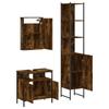 Vidaxl 3-Piece Bathroom Furniture Set, Smoked Oak