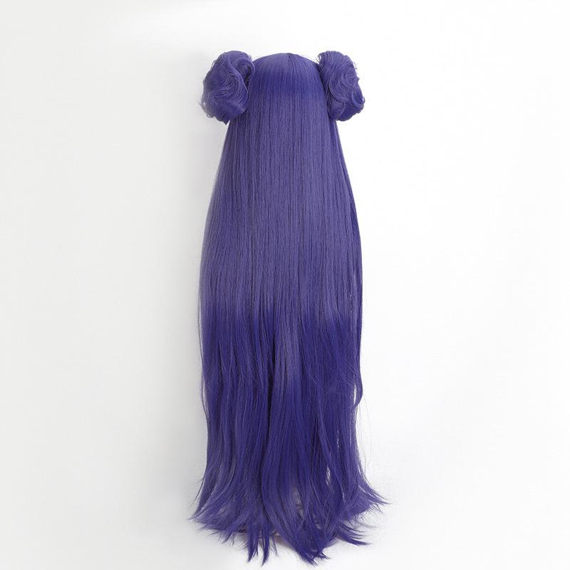 Paruka s šamponem Anime Ranma 1/2 Cosplay paruka Ranma Nibun-no-Ichi Fialové dlouhé drdoly Tepelně odolné syntetické vlasy Paruky + paruková čepice