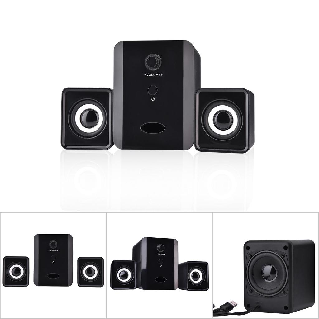Mini USB Cablat Difuzor Combinat Bass Stereo Music Player Subwoofer pentru Telefon Laptop Negru
