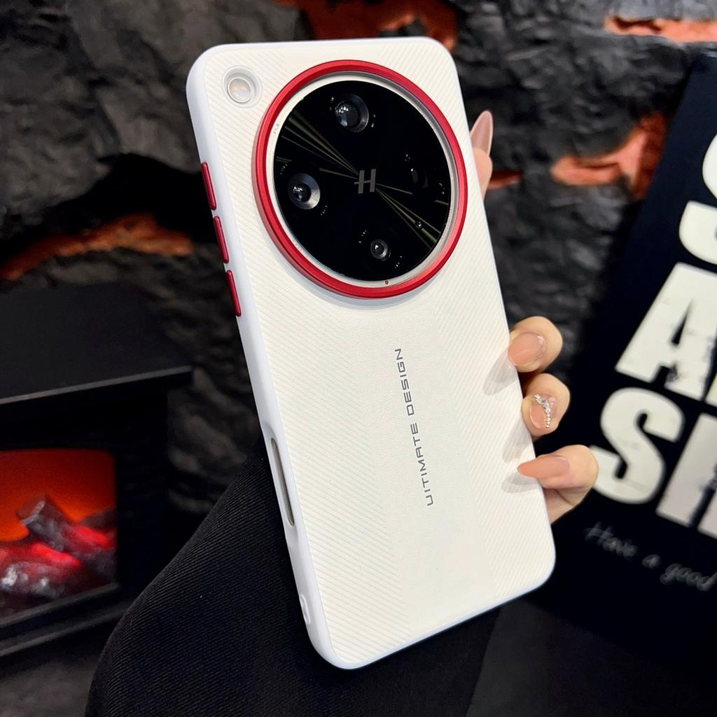 Für Oppo Find X9 X9 Pro X9 Ultra Hülle Roter Kamerarahmen Luxuriöses Strukturiertes Ultimatives Design Leder Schutzhülle