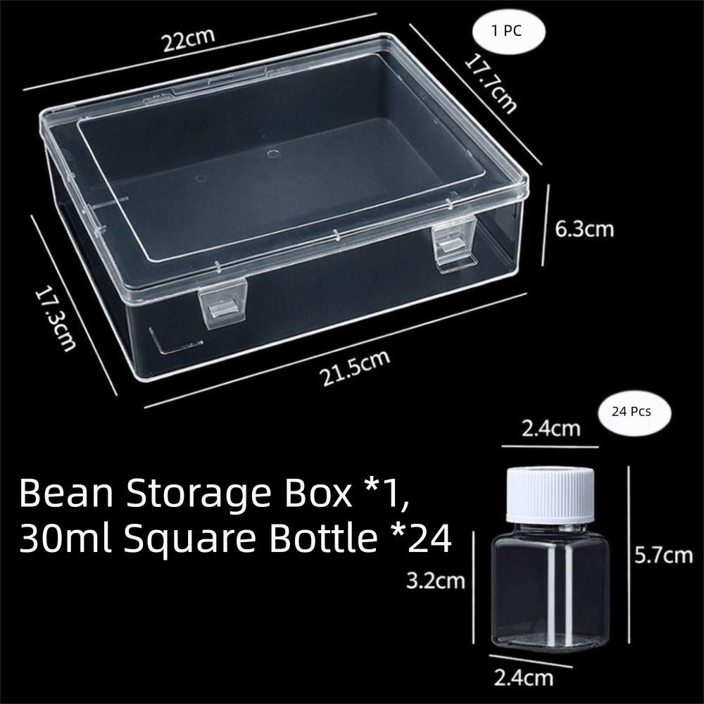 24 Color Bean-packing Material Package Color Label Stickers Bean Storage Box Children Toys