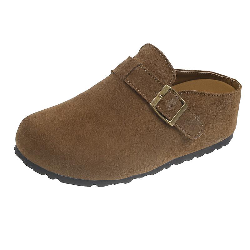 Thick-soled Inner Height-increasing Boken Shoes Women's Outer Wear Bag Head Half Slippers 2025 New Spring and Autumn One-pedal Lazy Slippers