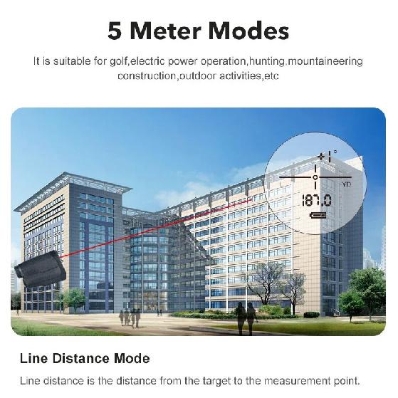 ARTBULL 1000m Golf Rangefinder 650m Telescope with Flag-Lock Slope Pin Laser Distance Meter Hunting Outdoor