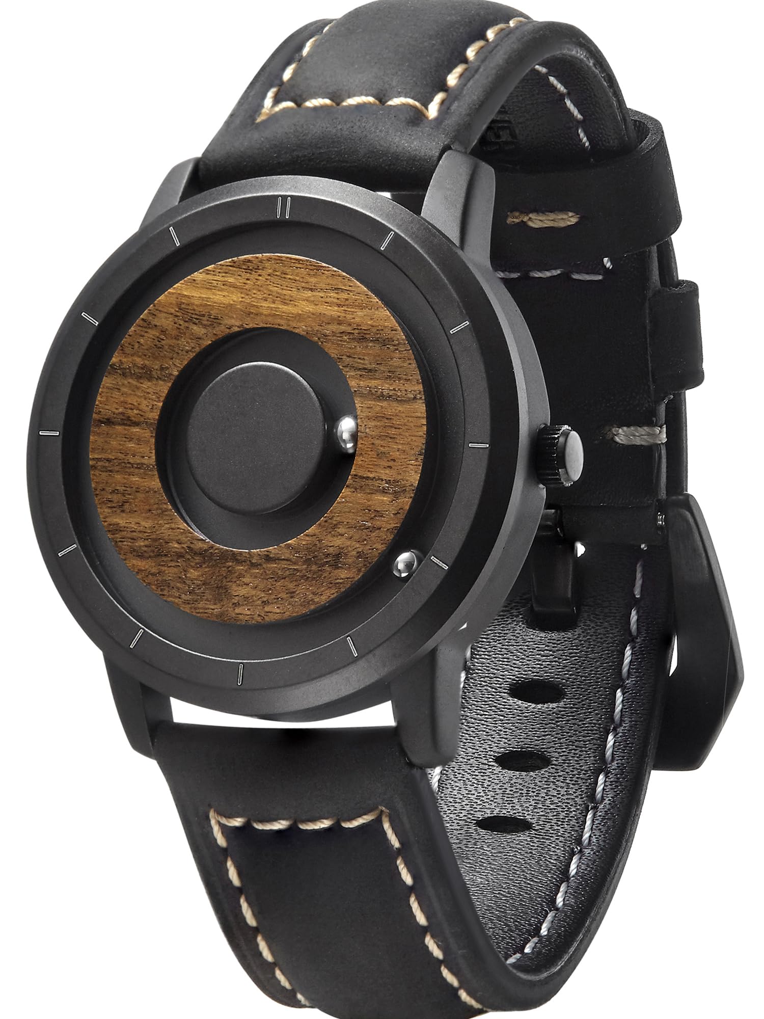 

EUTOUR Wooden Magnetic Watch with Magnetic Steel Unisex Metal Log Fashionable Sports Quartz Watch Men s Ball, Watch,