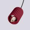 Lampa Wisząca Nowoczesna Burgund Ryflowana Szklana Biała Kula Do Salonu Jadalni Nad Stół 1Xg9 8W Halo Sollux Lighting