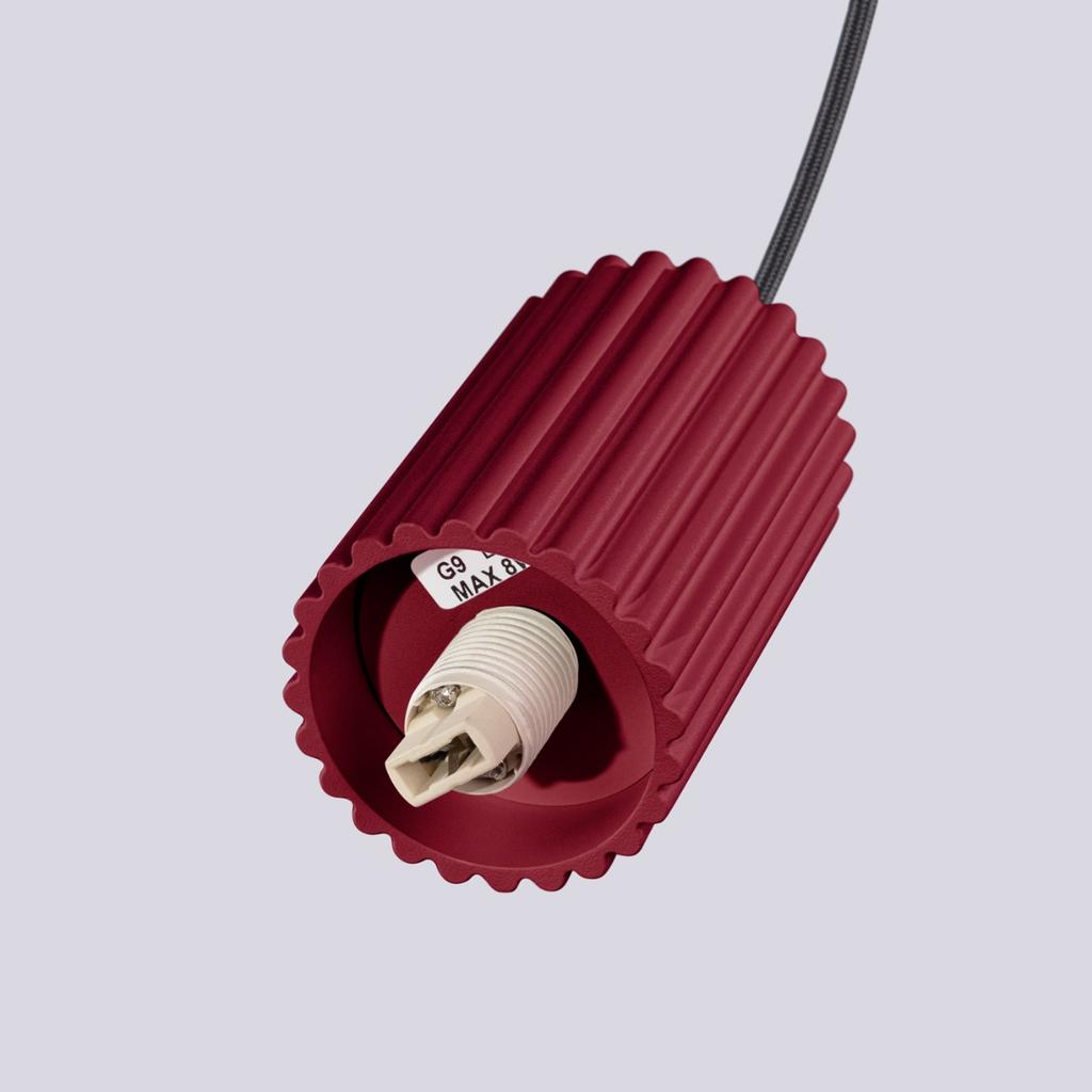 Lampa Wisząca Nowoczesna Burgund Ryflowana Szklana Biała Kula Do Salonu Jadalni Nad Stół 1Xg9 8W Halo Sollux Lighting